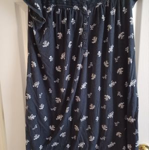 Cap sleeve Long night gown